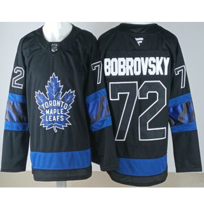 Men's Toronto Maple Leafs #72 Sergei Bobrovsky Black Alternate Authentic Jersey