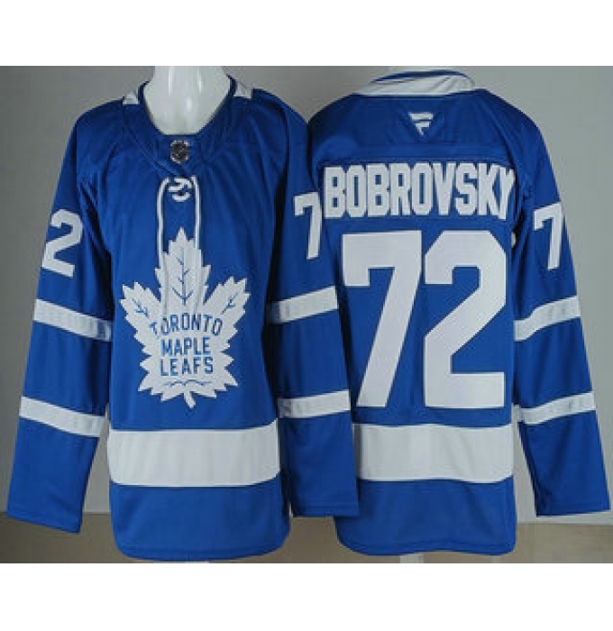 Men's Toronto Maple Leafs #72 Sergei Bobrovsky Blue Authentitc Jersey
