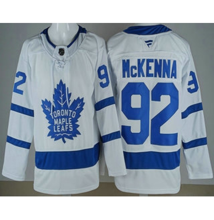Men's Toronto Maple Leafs #92 Gavin McKenna White Authentitc Jersey