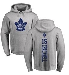 NHL Adidas Toronto Maple Leafs #15 Adam Cracknell Ash Backer Pullover Hoodie