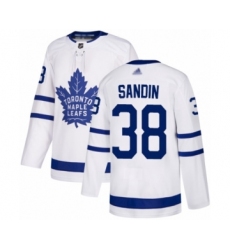 Youth Toronto Maple Leafs #38 Rasmus Sandin Authentic White Away Hockey Jersey