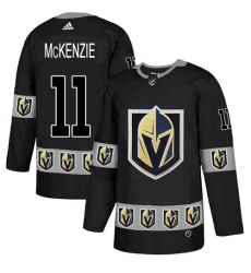 Men's Adidas Vegas Golden Knights #11 Curtis McKenzie Authentic Black Team Logo Fashion NHL Jersey