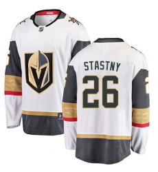 Youth Vegas Golden Knights #26 Paul Stastny Authentic White Away Fanatics Branded Breakaway NHL Jersey