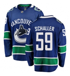 Men's Vancouver Canucks #59 Tim Schaller Fanatics Branded Blue Home Breakaway NHL Jersey