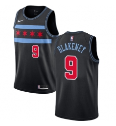 Women's Nike Chicago Bulls #9 Antonio Blakeney Swingman Black NBA Jersey - City Edition