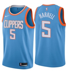 Women's Nike Los Angeles Clippers #5 Montrezl Harrell Swingman Blue NBA Jersey - City Edition