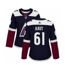 Women's Adidas Colorado Avalanche #61 Martin Kaut Premier Navy Blue Alternate NHL Jersey