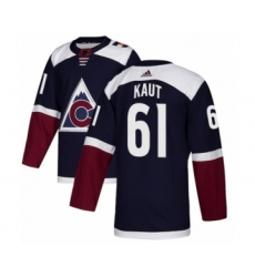 Youth Adidas Colorado Avalanche #61 Martin Kaut Premier Navy Blue Alternate NHL Jersey