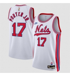 Men's Brooklyn Nets #17 Michael Porter Jr. White 2026-27Classic Edition Stitched Basketball Jersey