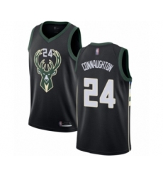 Youth Milwaukee Bucks #24 Pat Connaughton Swingman Black Basketball Jersey - Statement Edition