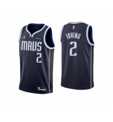 Men's Dallas Mavericks #2 Kyrie Irving Navy Statement Edition Stitched Basketball Jersey