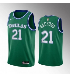 Men's Dallas Mavericks #21 Daniel Gafford Green Classic Edition Stitched Basketball Jersey