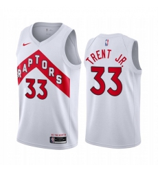 Men's Toronto Raptors #33 Gary Trent Jr. White Association Edition Jersey