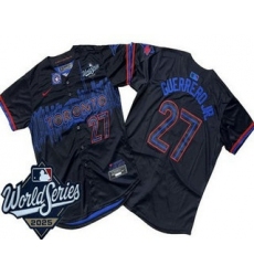 Men's Toronto Blue Jays #27 Vladimir Guerrero Jr Black City 2025 World Series Limited Jersey