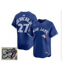 Men's Toronto Blue Jays #27 Vladimir Guerrero Jr. Royal 50th Anniversary Alternate Limited Jersey