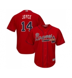 Youth Atlanta Braves #14 Matt Joyce Replica Red Alternate Cool Base Baseball Jersey