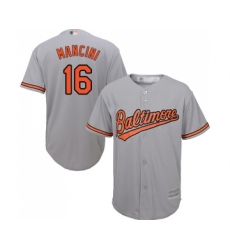 Youth Baltimore Orioles #16 Trey Mancini Replica Grey Road Cool Base Baseball Jersey