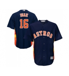 Men's Houston Astros #16 Aledmys Diaz Replica Navy Blue Alternate Cool Base Baseball Jersey