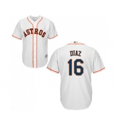 Youth Houston Astros #16 Aledmys Diaz Authentic White Home Cool Base Baseball Jersey