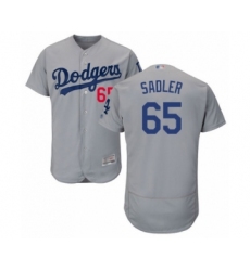 Men's Los Angeles Dodgers #65 Casey Sadler Gray Alternate Flex Base Authentic Collection Baseball Player Jersey