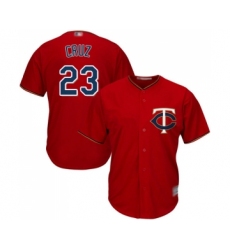 Youth Minnesota Twins #23 Nelson Cruz Replica Scarlet Alternate Cool Base Baseball Jersey