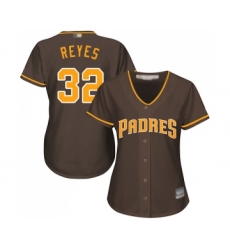 Women's San Diego Padres #32 Franmil Reyes Replica Brown Alternate Cool Base Baseball Jersey