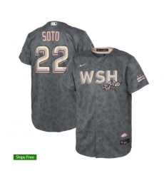 Men's Washington Nationals #22 Juan Soto Nike Gray 2022 City Connect Replica Player Jersey