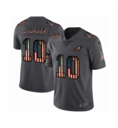 Men's Philadelphia Eagles #10 DeSean Jackson Limited Black USA Flag 2019 Salute To Service Football Jersey