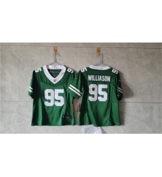 Women's New York Jets #95 Quinnen Williams Green F.U.S.E. Vapor Stitched Jersey(Run Small)