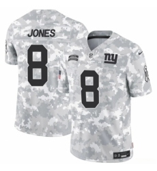 Youth New York Giants #8 Daniel Jones 2024 F U S E Arctic Camo Salute To Service Limited Stitched Football Jersey