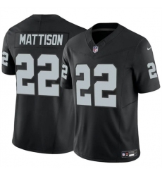 Men's Las Vegas Raiders #22 Alexander Mattison Black 2024 F.U.S.E. Vapor Football Stitched Jersey