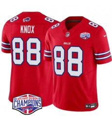 Men's Buffalo Bills #88 Dawson Knox Red F.U.S.E. 2024 AFC East Division Champions Vapor Limited Stitched Football Jersey