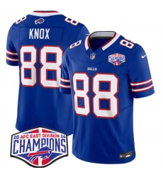 Men's Buffalo Bills #88 Dawson Knox Royal F.U.S.E. 2024 AFC East Division Champions Vapor Limited Stitched Football Jersey