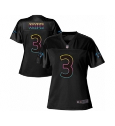 Women's Carolina Panthers #3 Will Grier Game Black Fashion Football Jersey