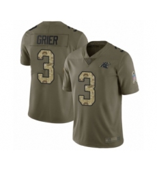Youth Carolina Panthers #3 Will Grier Limited Olive Camo 2017 Salute to Service Football Jersey