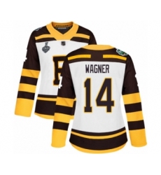 Women's Boston Bruins #14 Chris Wagner Authentic White Winter Classic 2019 Stanley Cup Final Bound Hockey Jersey