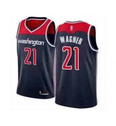 Men's Washington Wizards #21 Moritz Wagner Authentic Navy Blue Basketball Jersey Statement Edition