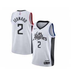 Men's Los Angeles Clippers #2 Kawhi Leonard Swingman White Basketball Jersey - 2019-20 City Edition