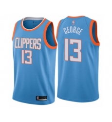 Youth Los Angeles Clippers #13 Paul George Swingman Blue Basketball Jersey - City Edition