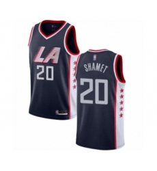 Women's Los Angeles Clippers #20 Landry Shamet Swingman Navy Blue Basketball Jersey - City Edition