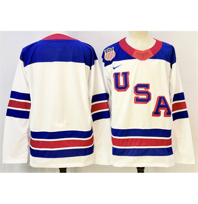Men's USA Blank White 2025-2026 Stitched Jersey