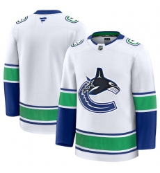 Men's Vancouver Canucks Blank White 2024-25 Away Stitched Hockey Jersey