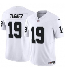 Men's Las Vegas Raiders #19 DJ Turner White F.U.S.E. Vapor Football Stitched Jersey