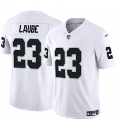 Men's Las Vegas Raiders #23 Dylan Laube White F.U.S.E Vapor Stitched Football Jersey