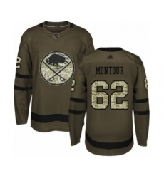 Youth Buffalo Sabres #62 Brandon Montour Authentic Green Salute to Service Hockey Jersey