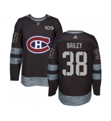 Men's Vancouver Canucks #38 Justin Bailey Authentic Black 1917-2017 100th Anniversary Hockey Jersey