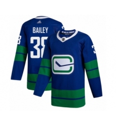 Men's Vancouver Canucks #38 Justin Bailey Authentic Royal Blue Alternate Hockey Jersey