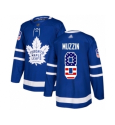 Youth Toronto Maple Leafs #8 Jake Muzzin Authentic Royal Blue USA Flag Fashion Hockey Jersey
