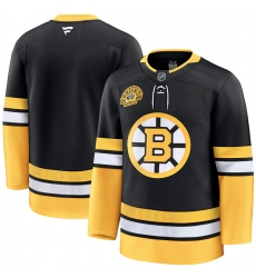 Men's Boston Bruins Blank Black 100th Anniversary Stitched Hockey Jersey