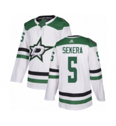 Youth Dallas Stars #5 Andrej Sekera Authentic White Away Hockey Jersey